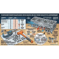 Различия направляющих ЗМЗ 406: впуск против выпуска