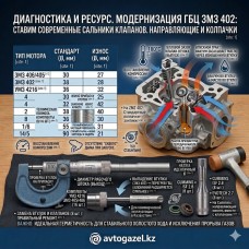 Впускные направляющие ЗМЗ 402 под современные сальники клапанов