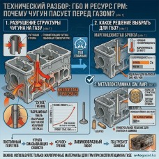 Выпускные втулки для ГБО: почему обычный чугун не живет на газе?