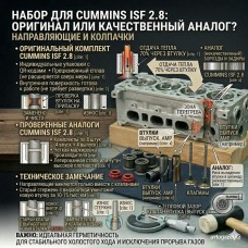 Набор направляющих клапанов Cummins ISF 2.8 (оригинал и аналоги) Набор направляющих клапанов Cummins ISF 2.8 (оригинал и аналоги)
