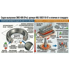 Седло выпускное ЗМЗ 409 (Pro): артикул 406.1003110-01 и отличия от стандарта